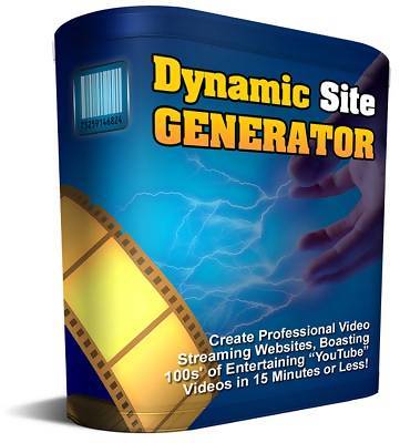 Product picture Dynamic Site Generator youtube in a box