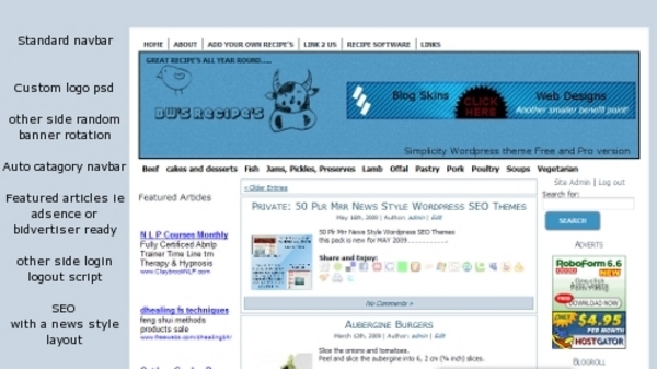 Product picture Simplicity SEO Adsence Ready News Style Wordpress Theme